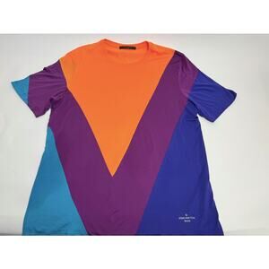 Men's Louis Vuitton LV 2013 Multicolor Colorblock Pattern T-Shirt Size XL